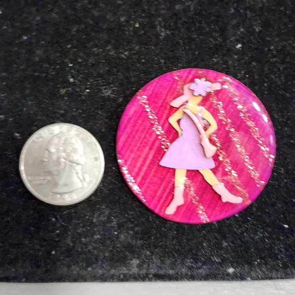 Designer costume fashion jewelry art woman pin brooch by Lucinda - Picture 4 of 4